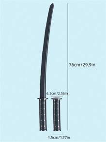 1PC Retractable Samurai Swords That Transform Into Glowing Swords At Night Long Swords Cosplay Props Decompress Prank Model Toy Ball Costumes Holiday Show Toy Model Movie Show Decorations Costume>Halloween,Black Dress,Prop Sword,Sword, Costume - Black - View 7