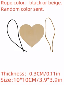 1個10x10cm木製心形標籤,適合在聖誕節、生日、派對和節日向同事和朋友送禮 - 杏色 - 查看 2