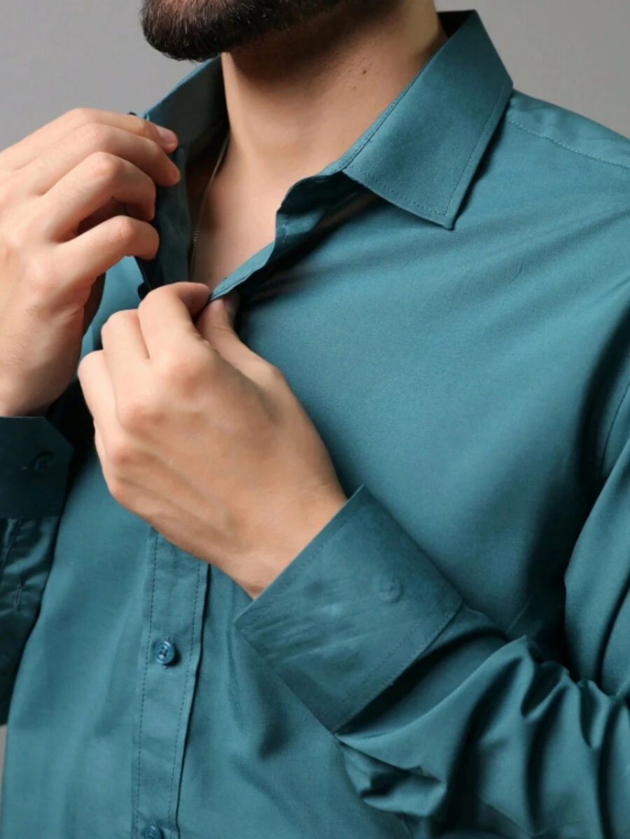 Men Shirts - Dark Green - View 1