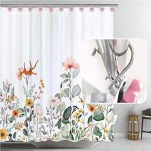 12 件情人节树脂粉色蝴蝶结设计防锈金属浴帘挂钩，装饰浴室家居配件 - 查看 7