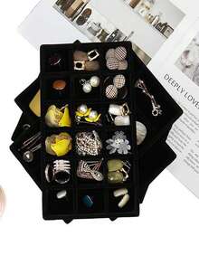 1入組珠寶展示托盤 - 黑色 - 查看 2