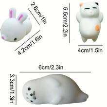 30 Pcs Squishes Mochi Squishy Toys Party Favors - Kawaii Animal Stress Relief Squishys Toy With Storage Box - Multicolor - View 2