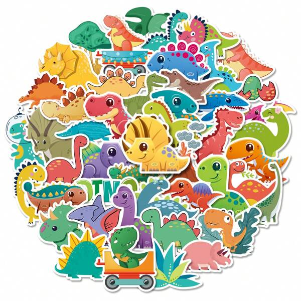 50pcs/Pack Cartoon Dinosaur Themed Graffiti Stickers,Suitable For Decorating Water Bottles,Skateboards,Laptops,Mugs,Luggage,Kids' Stationery,Diy Scrapbooking Themed Stickers,Kids Computer,Boys Bottle,Kids Stickers,Stickers Kids,Stickers,Stickers,Stickers For Kids,Kids Stickers,Water Bottle Stickers Kids,Stickers>Multicolor,Kids Craft