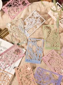 5張/包中空材質紙花藝術風格diy剪貼簿筆記本底紙 - 款式4 - 查看 1