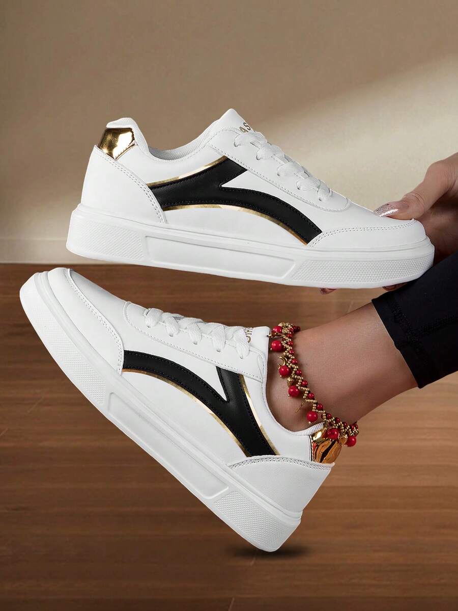 New Arrival Girls' Leather Waterproof Sports Casual Athletic Shoes With Anti-Slip Rubber Sole For Running Hiking, All Seasons - White - View 1