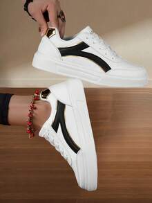 New Arrival Girls' Leather Waterproof Sports Casual Athletic Shoes With Anti-Slip Rubber Sole For Running Hiking, All Seasons - White - View 2