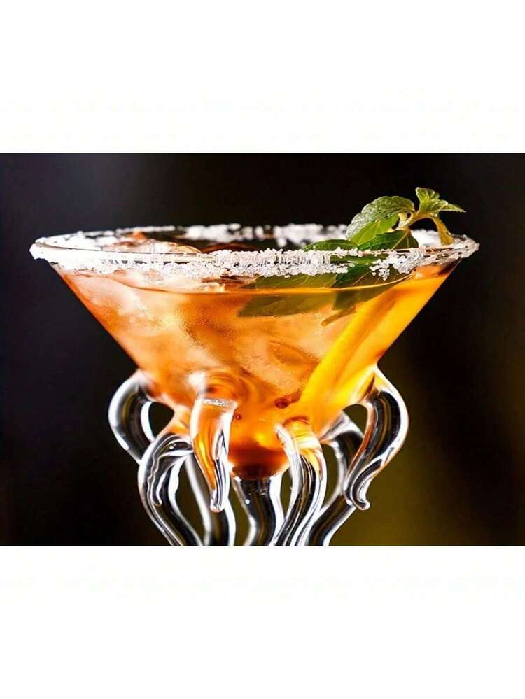 Bicchiere Da Vino A Forma Di Medusa/polpo In Vetro Trasparente – 120 Ml, Design Originale Per Cocktail, Champagne E Whisky