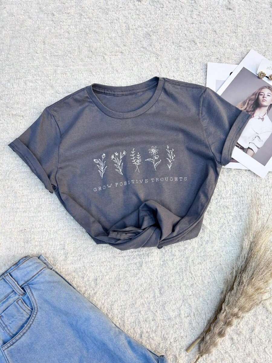 Women T-Shirts - 灰色 - 查看 1