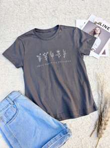 Women T-Shirts - 灰色 - 查看 3