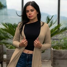 Fashion Cardigan For Women. - Beige - View 2