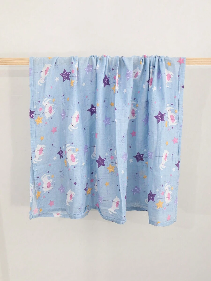 雙層紗布包裹嬰兒沐浴毛巾,適用於新生兒和嬰兒 - 彩色 - 查看 1