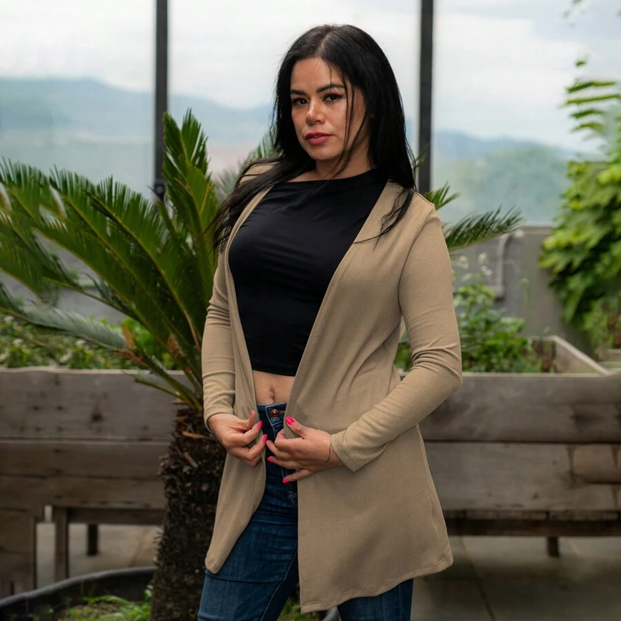 Fashion Cardigan For Women. - Beige - View 1