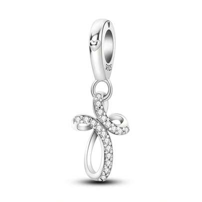1pc 925 Sterling Silver Cross Charms Eternal Love Charm Dangle Beads Pendant Fit Original Bracelet Necklace Charms Women Jewelry