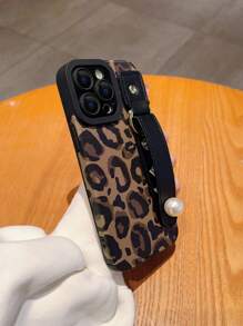 Leopard Printed PU Leather Phone Case With Stand, Compatible With IPhone Waterproof Shockproof Anti-Fall Scratch Resistant - Multicolor - View 2