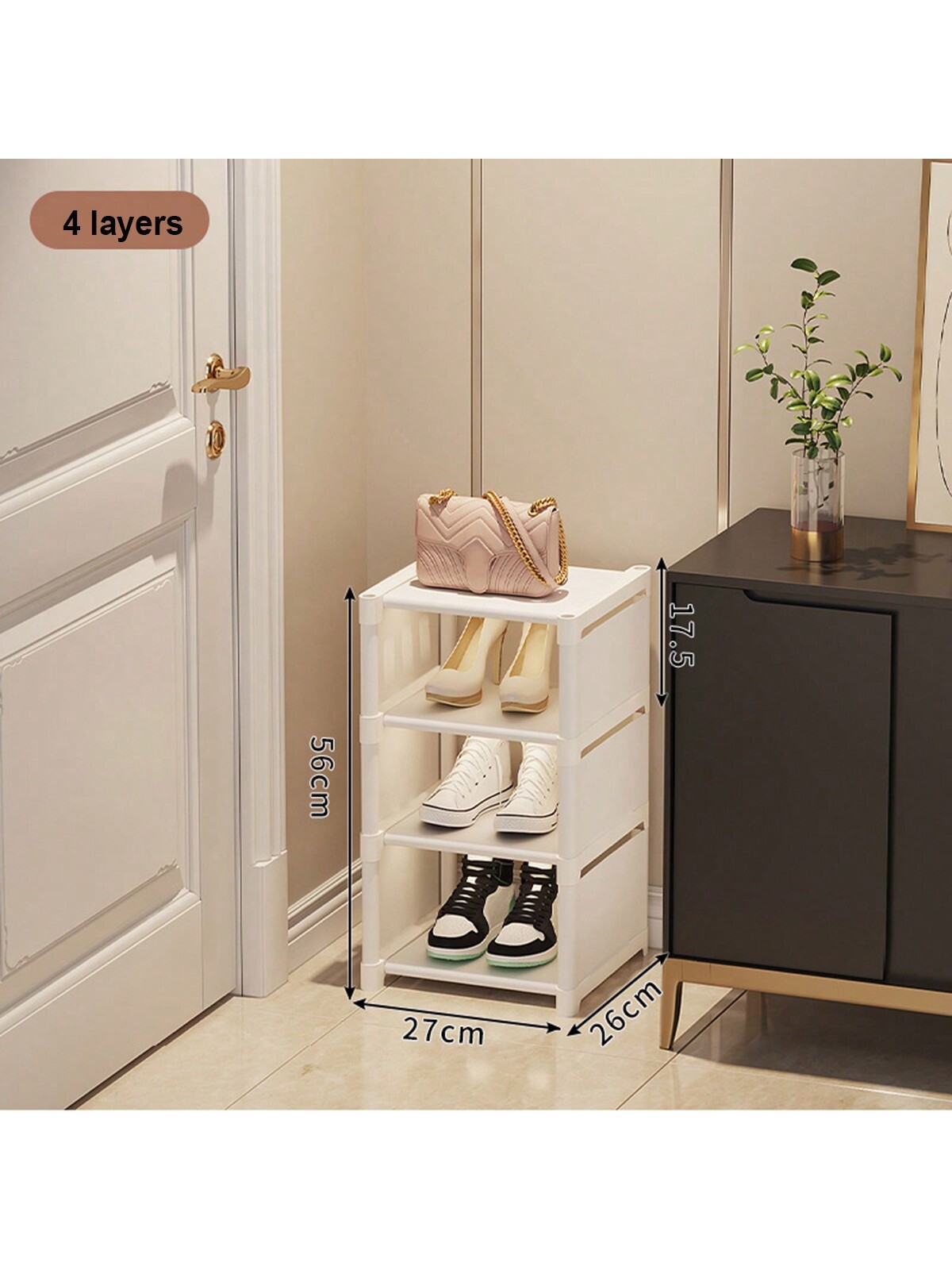 رف تخزين الأحذية في المنزل من طبقتين، خزانة أحذية...