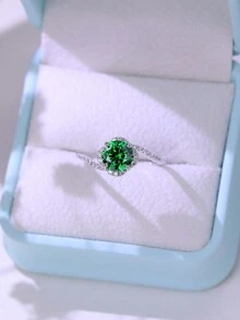 1pc 925 Sterling Silver Twisted Flower Ring With Zirconia For Women, Suitable For Daily Wear, Banquet, Festivals, Gifts - Flower Twist Arm - View 10