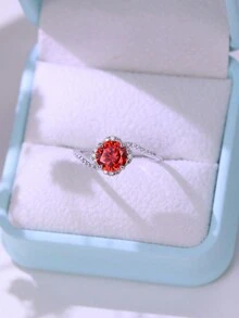 1pc 925 Sterling Silver Twisted Flower Ring With Zirconia For Women, Suitable For Daily Wear, Banquet, Festivals, Gifts - Flower Twist Arm - View 16