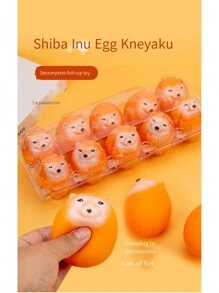 1 件裝流行柴犬蛋形緩慢上升柔軟玩具減壓玩具 - 彩色 - 查看 10