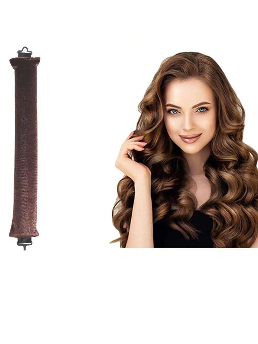 1入組加厚3cm掛鉤捲髮器，不需要加熱，適合鬆散睡眠大波浪捲曲工具，適用於家居日常使用 - 粉色 - 查看 1