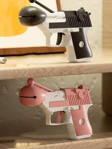 Wooden Fish-Shaped Stress-Relieving Gun Toy For Teenager, Desert Eagle-Shaped Rabbit Gun And Small Pistol Gun 1pc - Gold - View 10