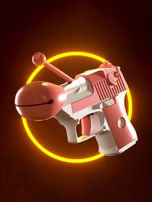 Wooden Fish-Shaped Stress-Relieving Gun Toy For Teenager, Desert Eagle-Shaped Rabbit Gun And Small Pistol Gun 1pc - Gold - View 8