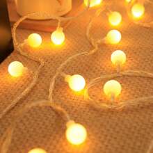 A String Of Led Small Round Ball Lights Powered By No. 5 Batteries, Suitable For Indoor And Outdoor Decoration Such As Bedroom, Courtyard, Garden, Park, With Warm Or Colorful Light Options. There Are 10 Lights For 1.5-Meter Length, 20 Lights For 3-Meter Length, 40 Lights For 6-Meter Length, And 100 Lights For 10-Meter Length. (Batteries Not Included)
