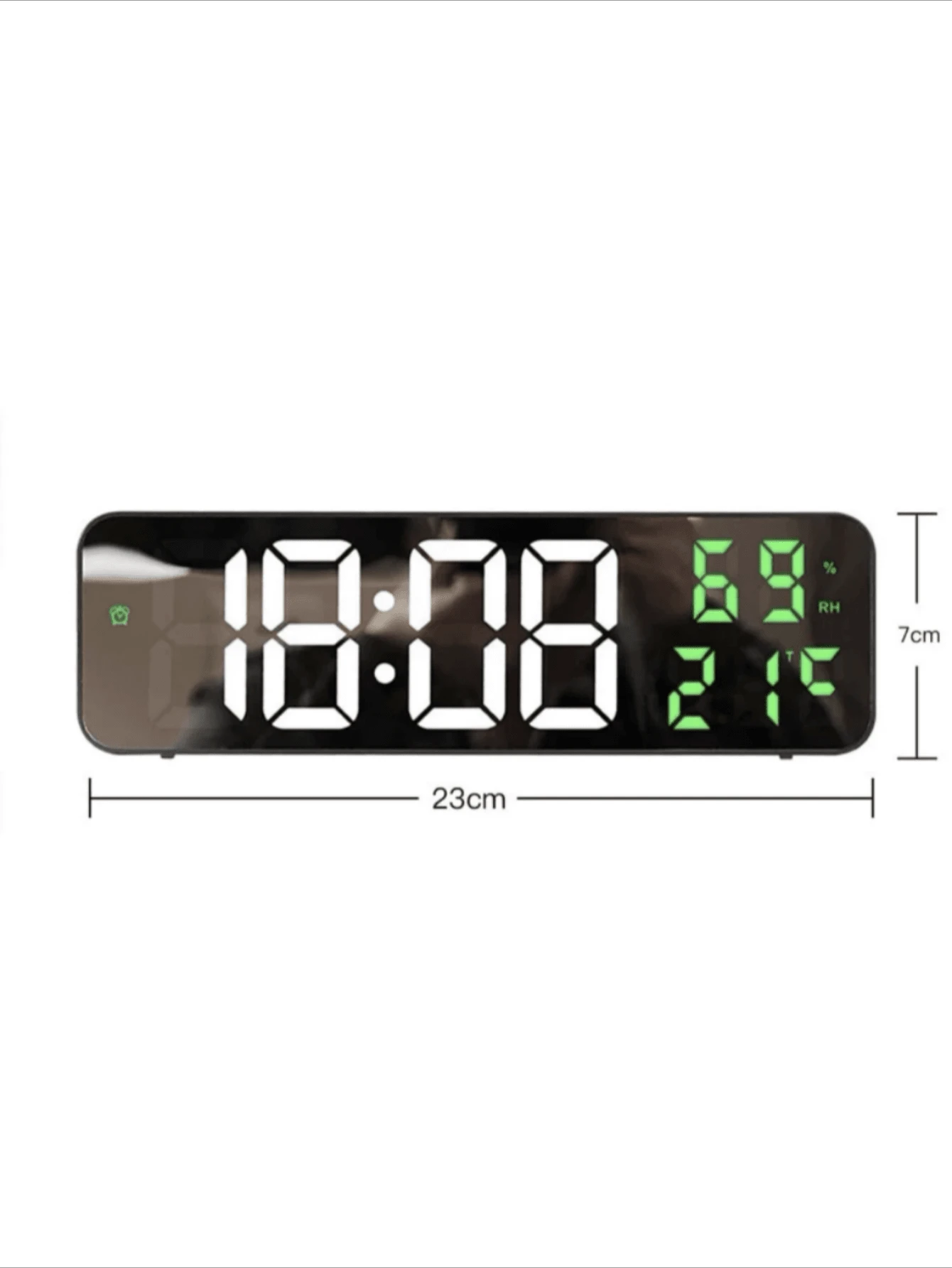 Orologio digitale a LED, orologio da parete a LED, orologio digitale a LED con telecoando per soggiorni, uffici - Green Font