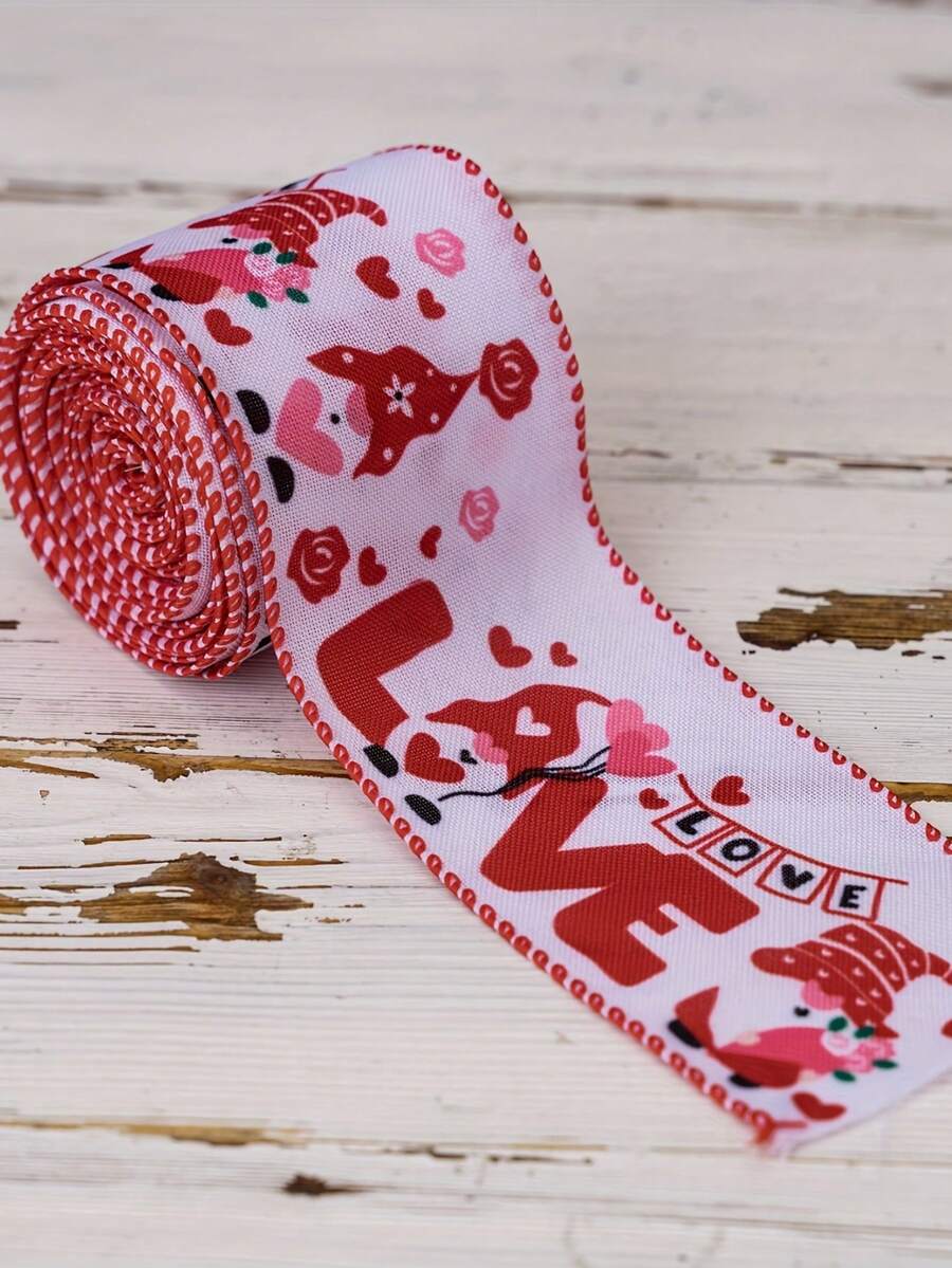 情人節裝飾情人節愛心絲帶1卷 - 彩色 - 查看 1