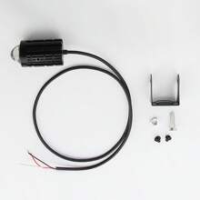 12-80v摩托車迷你雙色防水頭燈,超亮近黃遠白,適用於近光和遠光 - 黑色 - 查看 8