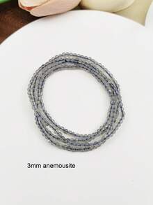 1pc Multi-Layer Natural Stone Bracelet With Red Agate & Labradorite Beads, Women'S Stretch Bracelet - Garnet Bracelet - View 8