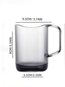 1pc Toothbrush Holder Cup With Holes, Clear Plastic Geometric Cup For Couple - Transparent brown - View 2