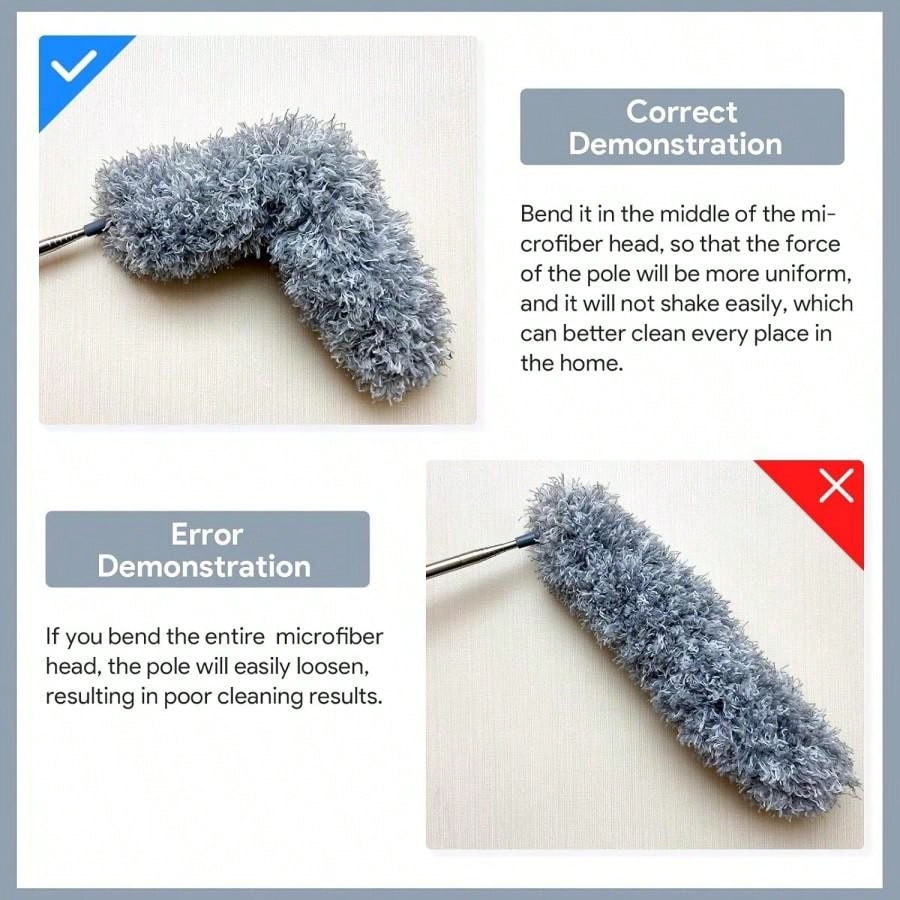 Chicken Feather Duster, Electrostatic Dust Removal Brush With Extended
