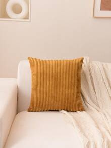 Found A Great Product! 1pc Corduroy Stripe Cushion Cover (No Filler), Home Decor - Yellow - View 1