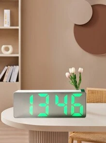 1 chiếc đồng hồ để bàn LED có gương, đồng hồ báo thức kỹ thuật số với chức năng báo lại, hiển thị thời gian, đồng hồ điện tử để bàn, chức năng báo lại, đèn ngủ, đồng hồ USB để bàn, trang trí nhà cửa, đồng hồ thông minh, đồng hồ để bàn phòng ngủ/văn phòng, trang trí nhà cửa, trang trí phòng, quà sinh nhật/tốt nghiệp, đồng hồ kỹ thuật số, trang trí phòng ngủ, trang trí ký túc xá, trang trí tựu trường, quà bất ngờ khi vào trường, đồ dùng học tập - trắng - Xem 4