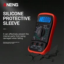 Aneng Xl830l 數位液晶萬用電錶專業電壓表電流錶帶絲交流直流歐姆電壓測試器袖珍萬用電錶 - 紅色 - 查看 8