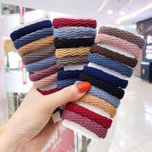 10pcs Morandi Color Seamless Hair Ties Set - Fashionable  - Decorative Hair Accessories - Random Style - View 1
