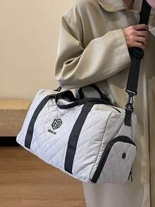 灰色行李儲物袋,輕便摺疊,放大,可帶旅行周末和過夜袋,週末袋和醫院袋 - 灰色 - 查看 1