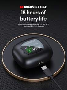 Monster Xkt20 被动降噪半入耳式无线耳机，拥有 5.4 小时超长续航、游戏模式、高保真音乐、多模式、麦克风，适合运动 - 綠色 - 查看 6