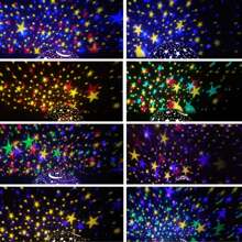 1 Pieza Lámpara De Proyección De Estrellas Con Forma De Nave Espacial Con 8 Modos De Color, Uso Dual Usb O Batería - Multicolor - Ver 6