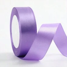 1 Pieza 25 Yardas/rollo Cinta De Raso, Cinta De Satén De Seda De Material De Flor De Rosa Diy Para Decoración De Pastel, Envoltura De Regalo, Lazo De Boda Y Fiesta - Morado - Ver 2