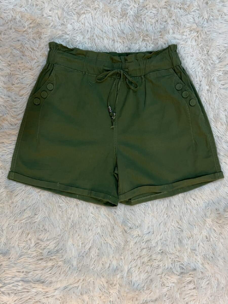 Women Shorts - xanh quân đội - Xem 1