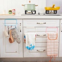 1入浴室多功能上門單桿儲物架毛巾架,浴室配件、雜物和衣架 - 綠色 - 查看 3