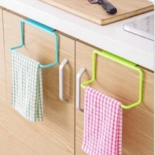 1入浴室多功能上門單桿儲物架毛巾架,浴室配件、雜物和衣架 - 綠色 - 查看 1