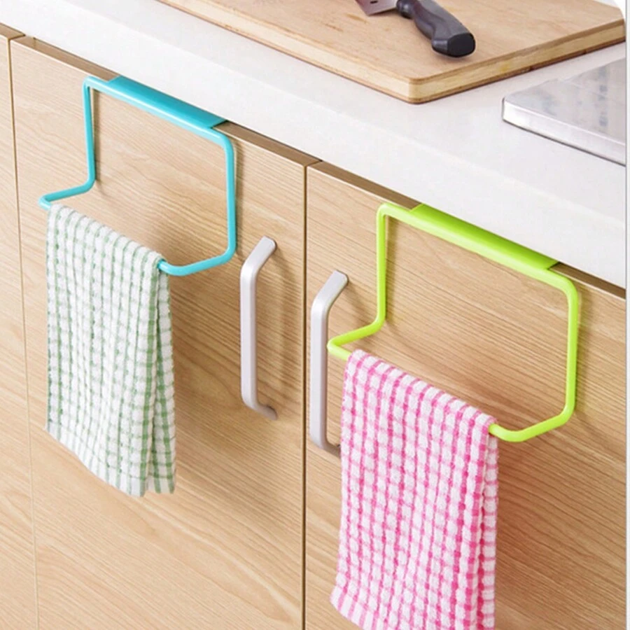 1入浴室多功能上門單桿儲物架毛巾架,浴室配件、雜物和衣架 - 綠色 - 查看 1