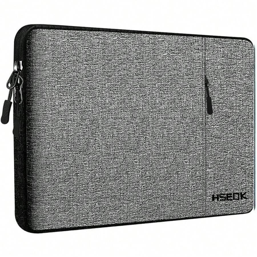Laptop Case 15 15.6 16 Inch Sleeve Water Resistant Cover Compatible With Macbook Pro 16" & 15.4", Surface Book 2/1 15" And Most Popular 15"-16" HP Asus Razer MSI Notebooks,Gray & Black - Gray & Black - View 1