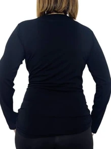 Plus Size Cardigans - 黑色 - 查看 5
