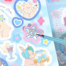 1 8pcs Three-Dimensional Sticker Set, Cute Photo Studio Series, Korean Ins Cute Handbook Stickers - Multicolor - View 6