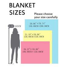 1入組動物卡通貓織圖+印花法蘭絨毯,適用於午睡和沙發套 - 彩色 - 查看 2