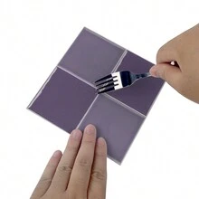 10片廚房防濺磁磚,適用於廚房牆磚、浴室防濺、適用於廚房防濺牆壁、樓梯架家具樓梯,防水、耐油牆紙貼紙,易於清潔,15cm* 15cm,即揭即貼磁貼貼紙,diy家居裝飾牆貼-（5.91英寸）帶保護膜,光澤,自粘,pvc,多種顏色可選,黃色,紫色,藍色,綠色,白色,黑色,棕色,橙色,紅色,波西米亞風格,英式風格,斯堪的納維亞藝術壁貼,水晶膜磁磚貼紙 - 紫色 - 查看 11