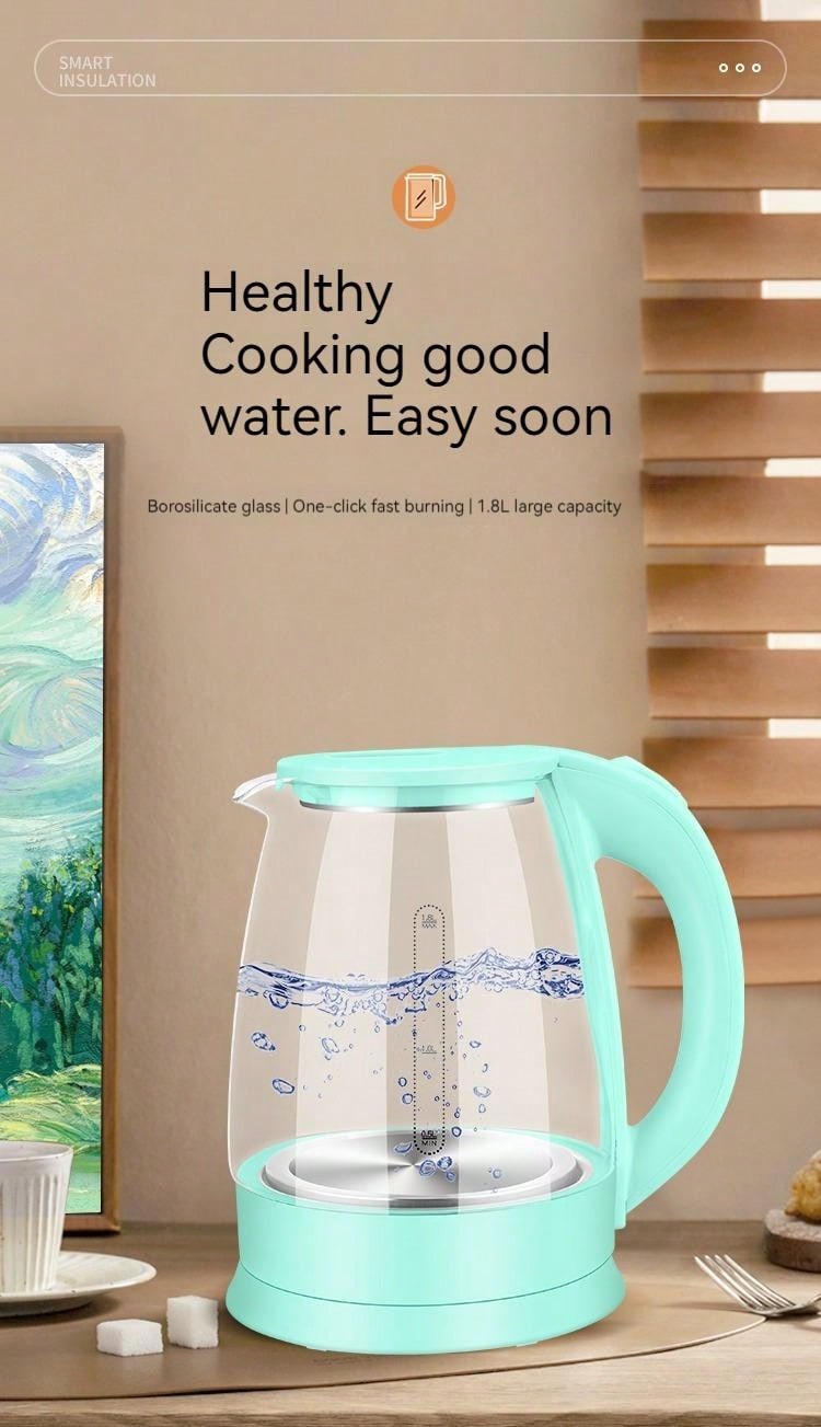 1pc 1.8l Capacity PlugIn Type Eu Standard Automatic Electric Kettle